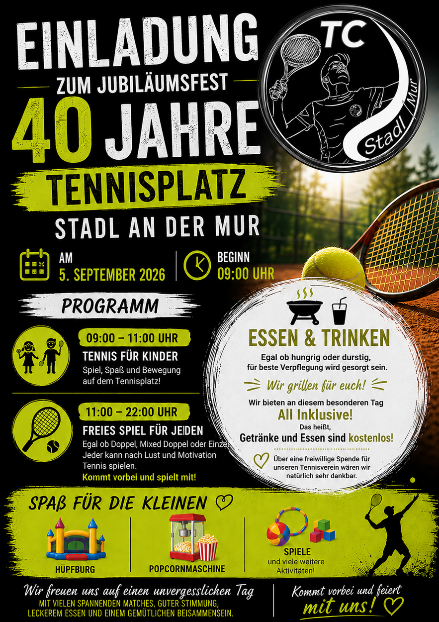 40 Jahre Tennisplatz Stadl an der Mur